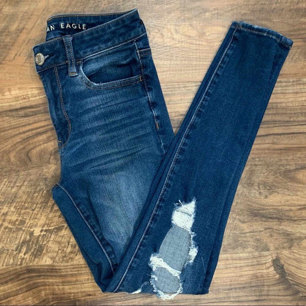American Eagle ripped skinny jeans
